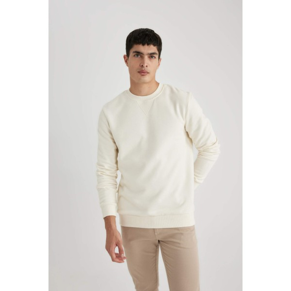 DeFacto Regular Fit Bisiklet Yaka Basic Pamuklu Sweatshirt T3777AZ24SP Erkek Sweatshirt Fiyatı