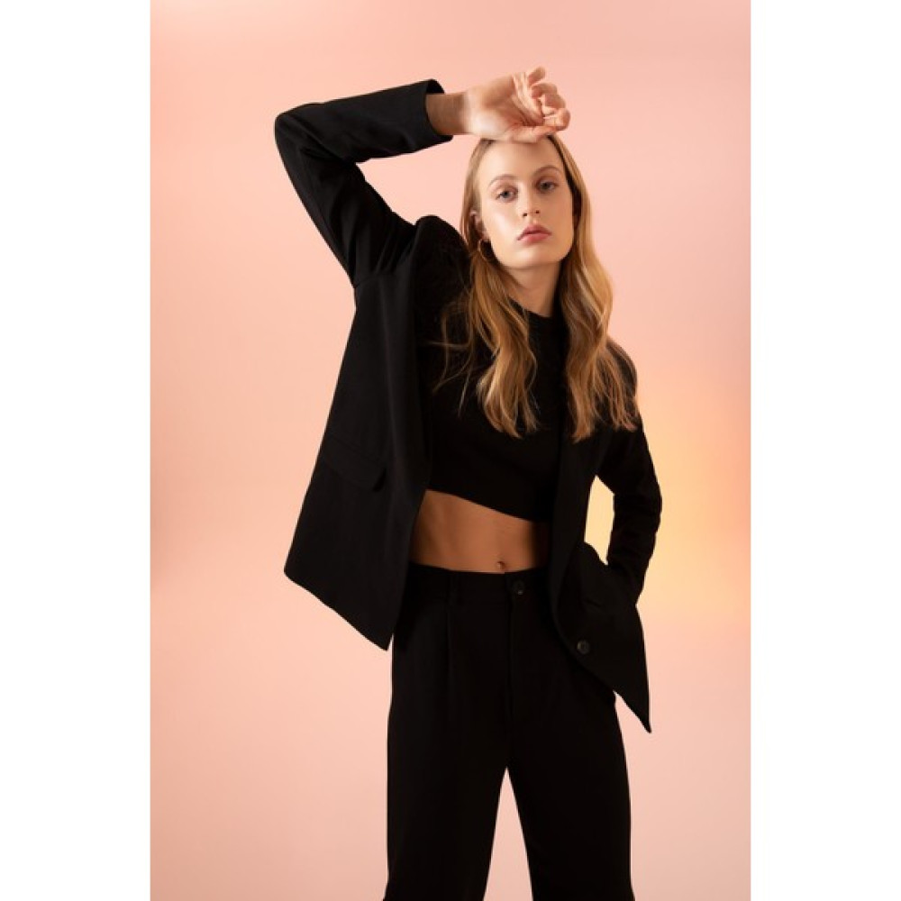 DeFacto Regular Fit Kapaklı Cepli Blazer Ceket V3392AZ21WN Bayan Ceket Fiyatı