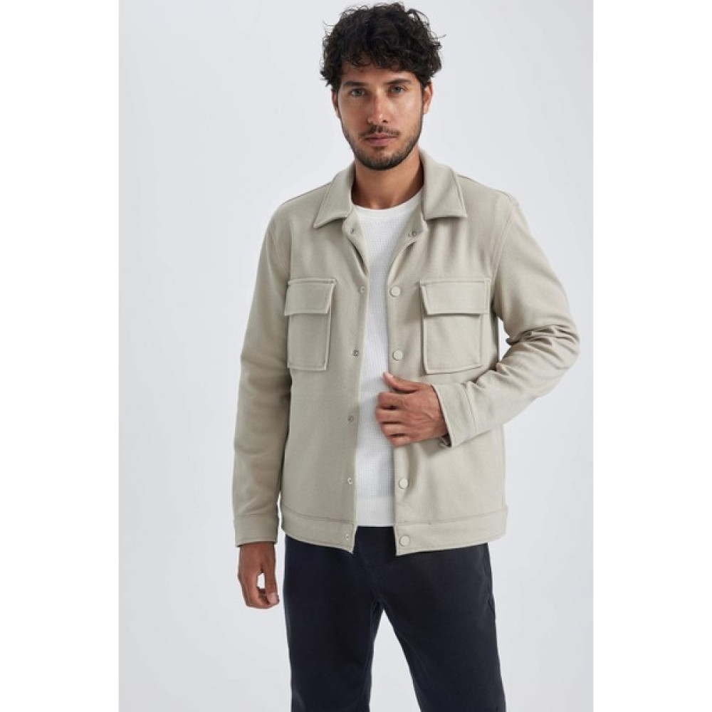 DeFacto Regular Fit Polo Yaka Gömlek Ceket Z5178AZ23AU Erkek Ceket Fiyatı