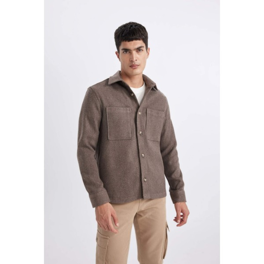 DeFacto Regular Fit Polo Yaka Uzun Kollu Gömlek B4689AX24SP Erkek Gömlek Fiyatı