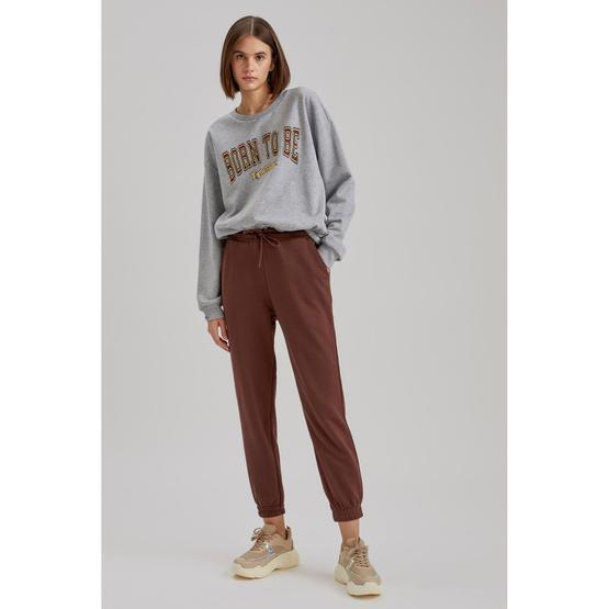 DeFacto S7266AZ20WN Turuncu Bağcıklı Relax Fit Jogger Kadın Eşofman Altı