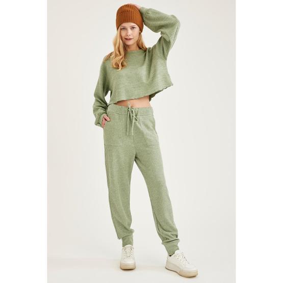 DeFacto S7266AZ20WN Turuncu Bağcıklı Relax Fit Jogger Kadın Eşofman Altı