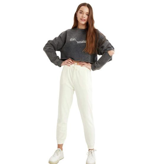 DeFacto S7266AZ20WN Turuncu Bağcıklı Relax Fit Jogger Kadın Eşofman Altı