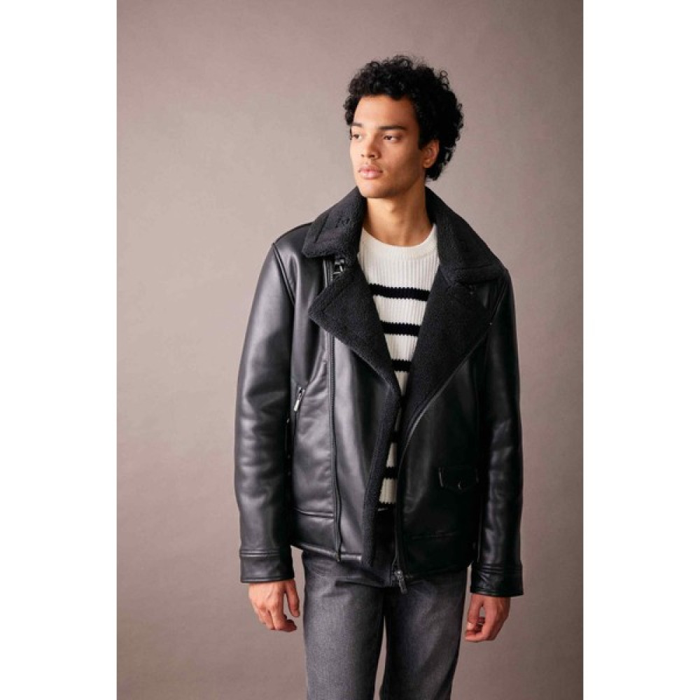 DeFacto Slim Fit Astarlı Suni Deri Mont A4392AX23WN Erkek Ceket Fiyatı