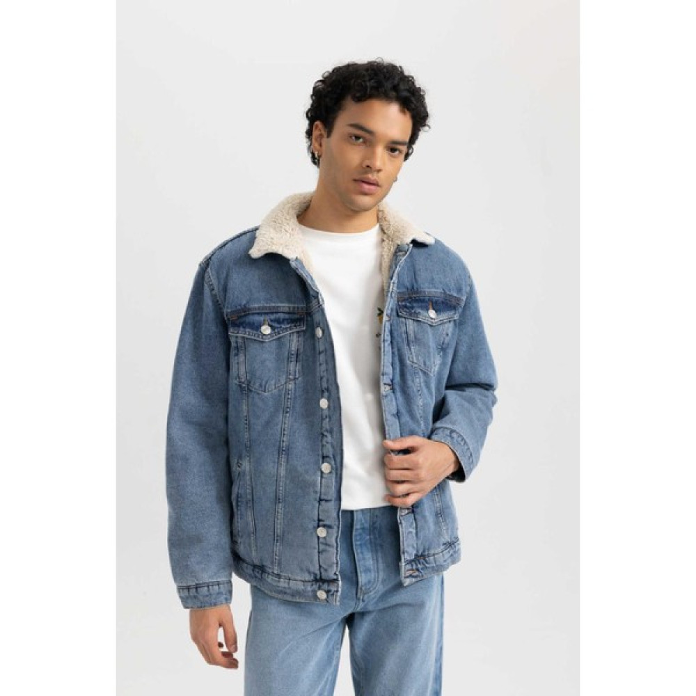 DeFacto Slim Fit Suni Kürklü Yaka Ceket A9910AX23WN Erkek Ceket Fiyatı