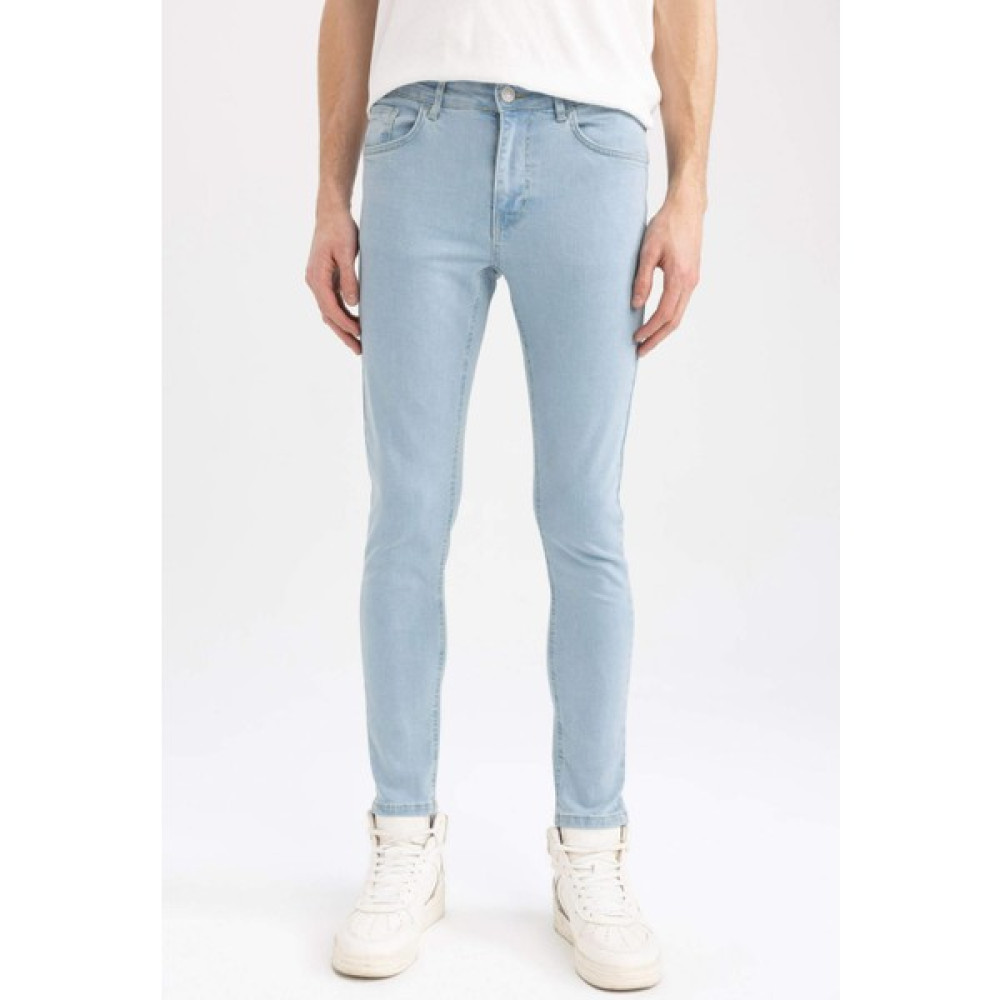 DeFacto Super Skinny Fit Ekstra Dar Kalıp Normal Bel Ekstra Dar Paça Jean Pantolon S2395AZ23SP Erkek Jeans / Kot Pantolon Fiyatı