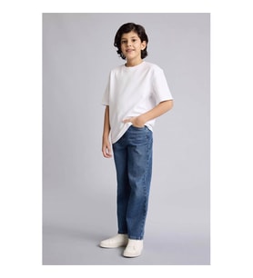 Defacto Wıde Leg Mavi Erkek Çocuk Jean Pantolon F8436A8/NM28 Erkek Çocuk Pantolon Fiyatı