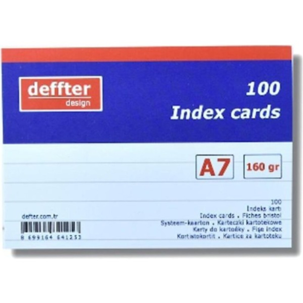 Deffter A7 Beyaz Çizgili Index Kartı Not Defteri & Bloknot Fiyatı