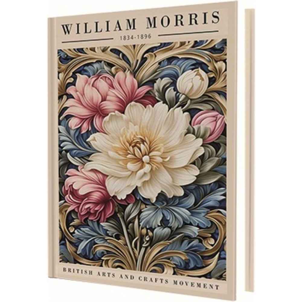 Deffter Wintage Art White Flower (William Morris) 96 Yaprak Çizgili Sert Kapak Defter Defter Fiyatı
