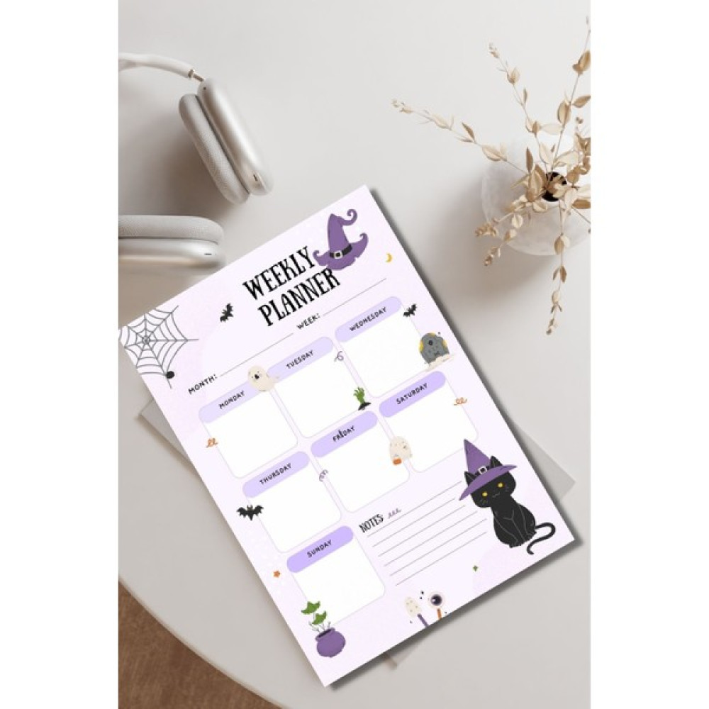 Defko Halloween Haftalık Planlayıcı - 40 Yaprak Planlayıcı A5 Defter Ajanda Fiyatı