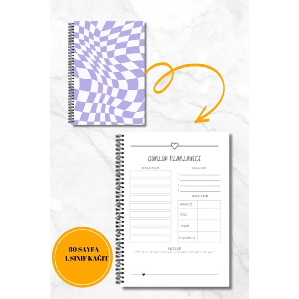 Defko Mor Evren Daily Planner - Spiral Destekli Günlük Planlayıcı A5 Defter Ajanda Fiyatı
