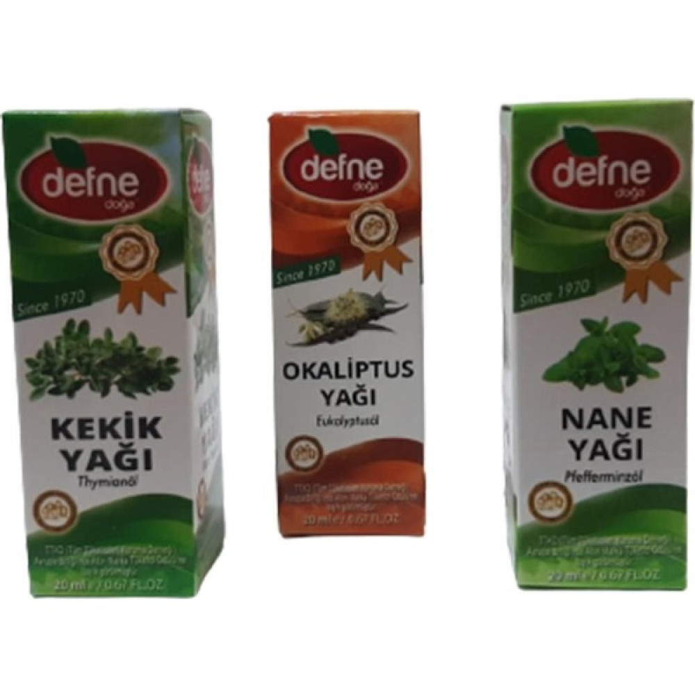 Defne Doğa Kekik + Okaliptus + Nane Yağı 3 X 20 ML Nemlendiriciler Fiyatı