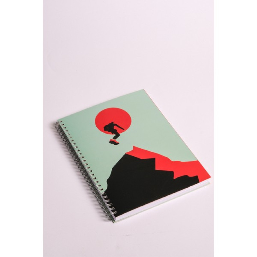 Defter - Spiralli Defter – Çizgili Çizgisiz Defter - Sert Kapaklı - 100 Yaprak - Telli Defter - Yeşil - 17X24 Spiralli Defter Fiyatı