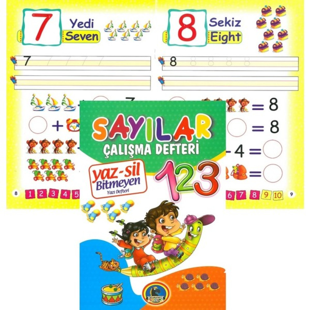 Defter Yaz - Sil Sayılar + Kalem Okul Öncesi Eğitici & Öğretici Kitaplar Fiyatı