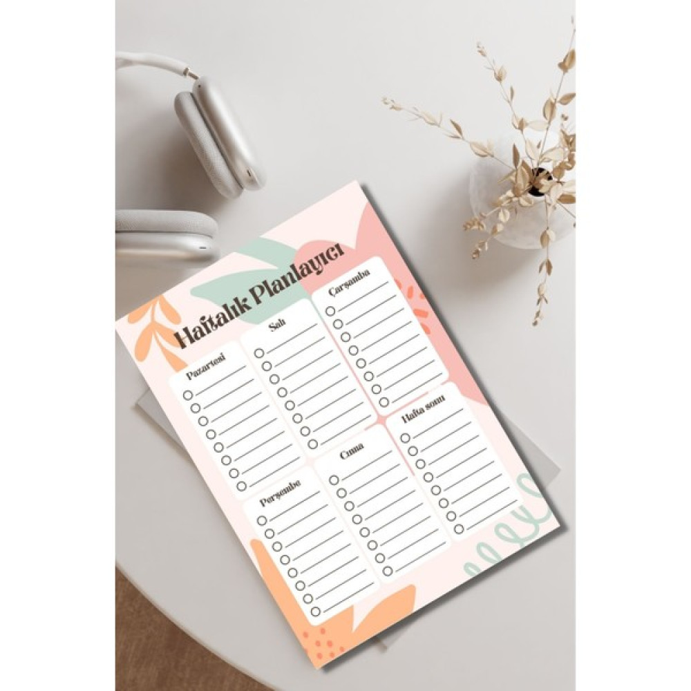 Defterko Soft Renkler Haftalık Planlayıcı - 40 Yaprak Planlayıcı A5 Defter - -- Ajanda Fiyatı