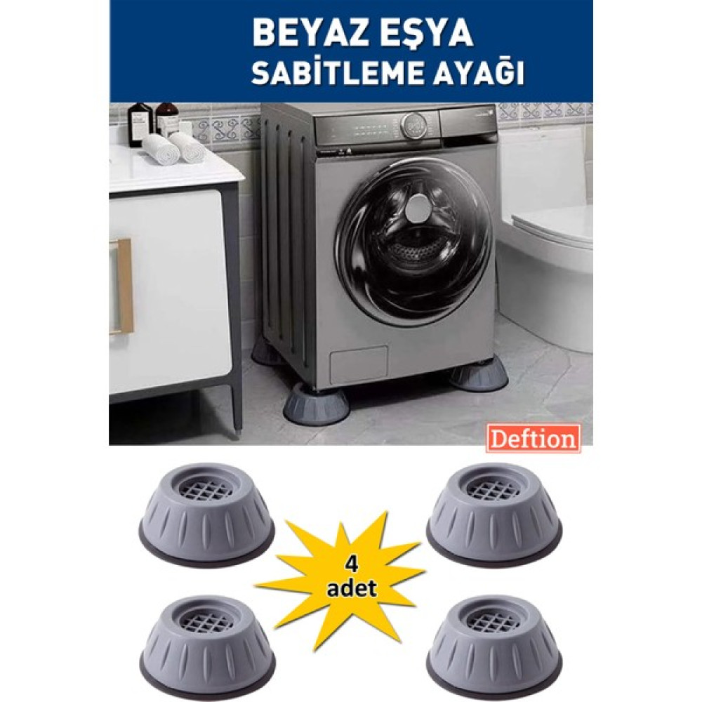 Deftion Gri Beyaz Eşya Altlığı Ayağı 4 Adet Çamaşır Bulaşık Makinası Buzdolabı Sabitleyici Titreşim Önleyici Yedek Parça ve Aksesuar Fiyatı