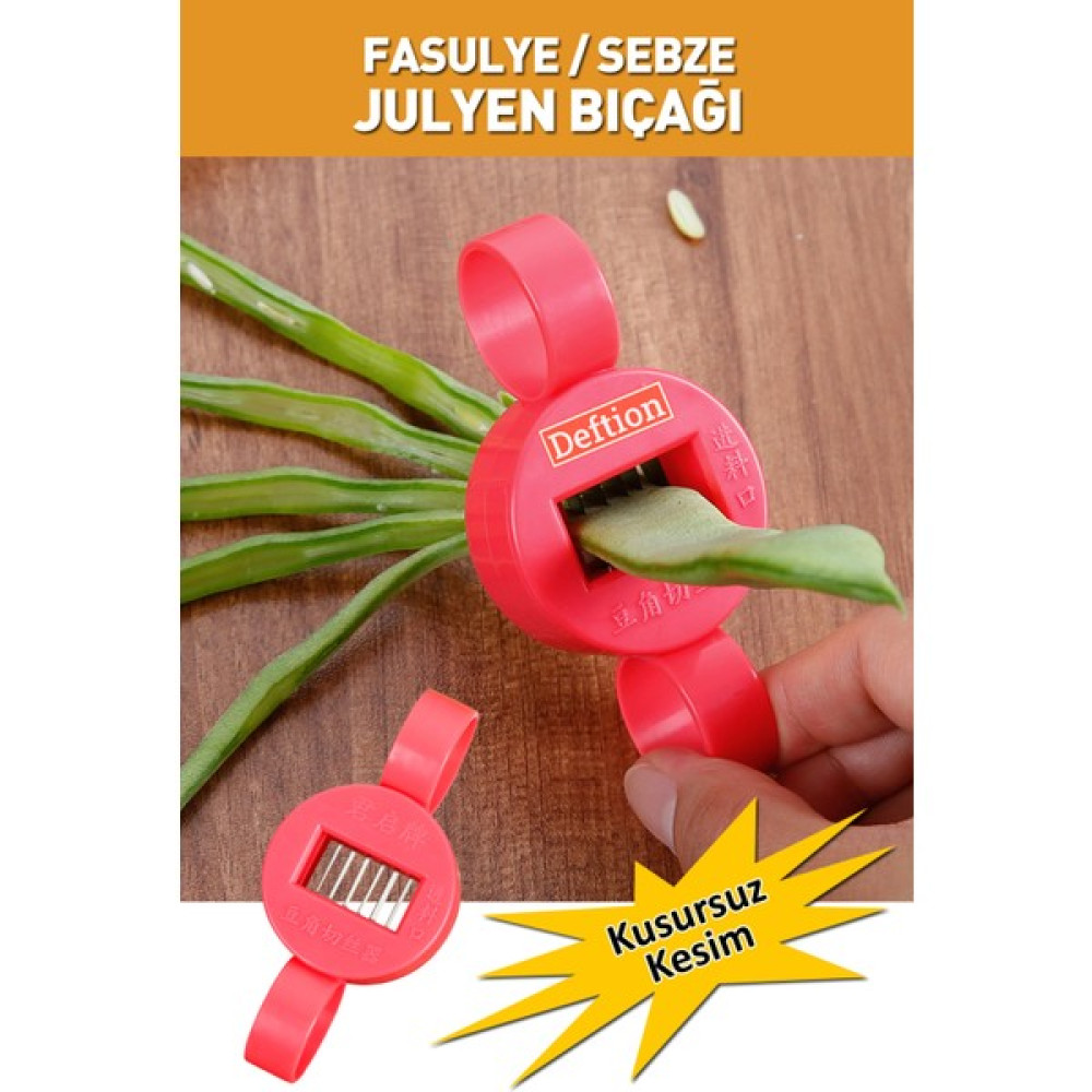 Deftion Pratik Taze Fasulye ve Sebze Julyen Doğrayıcı Kesici Kesim Bıçağı Soyacağı Soyacak Pratik Mutfak Gereçleri Fiyatı