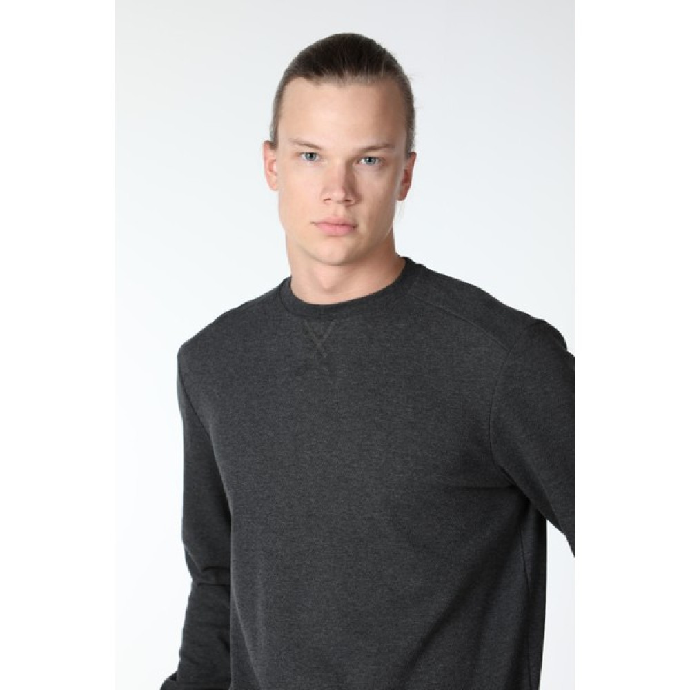 defy's Erkek Basic Sweatshirt Antrasit Melanj Erkek Sweatshirt Fiyatı