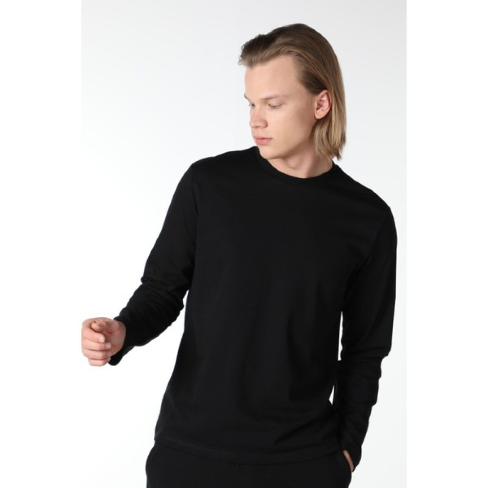 Defy's Erkek Uzun Kollu Bisiklet Yaka Tişört Siyah Erkek T-shirt Fiyatı