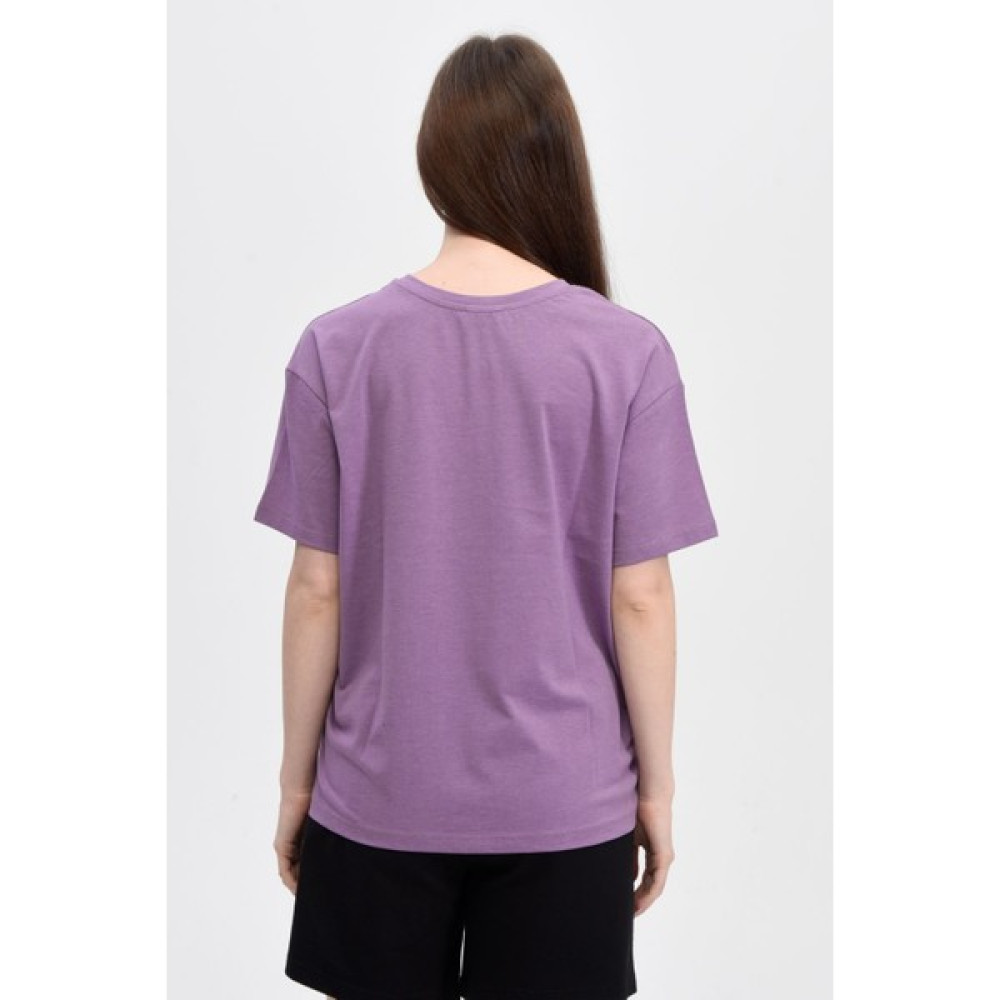 defy's Kadın Baskılı Kısa Kollu Bisiklet Yaka Oversıze Oversıze Tişört Mor - S Bayan T-shirt Fiyatı