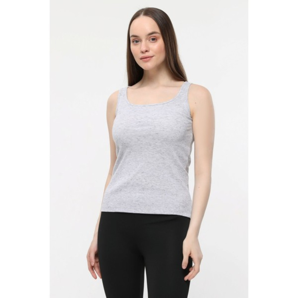 Defy's Kadın Geniş Askılı Tişört Kırçıllı Melanj - Xl Bayan T-shirt Fiyatı