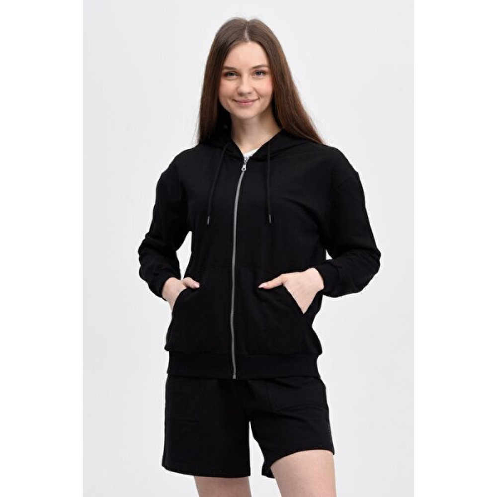 Defy's Kadın Kapüşonlu Fermuarlı Oversıze Sweatshirt Siyah - S Bayan Sweatshirt Fiyatı