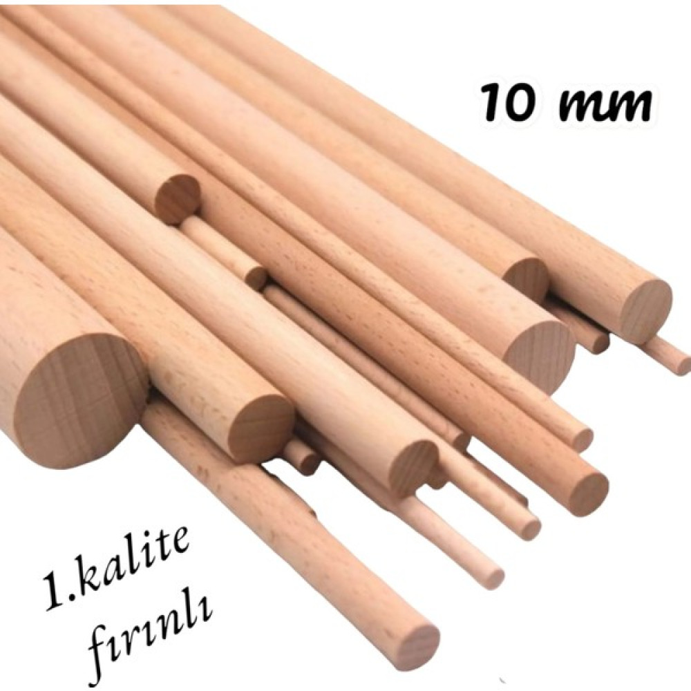 Değerli Hobi Ahşap Balsa Çubuk Çıta Kavela Yivsiz Kayın 10 mm 100 cm 10 Ad Maket Fiyatı