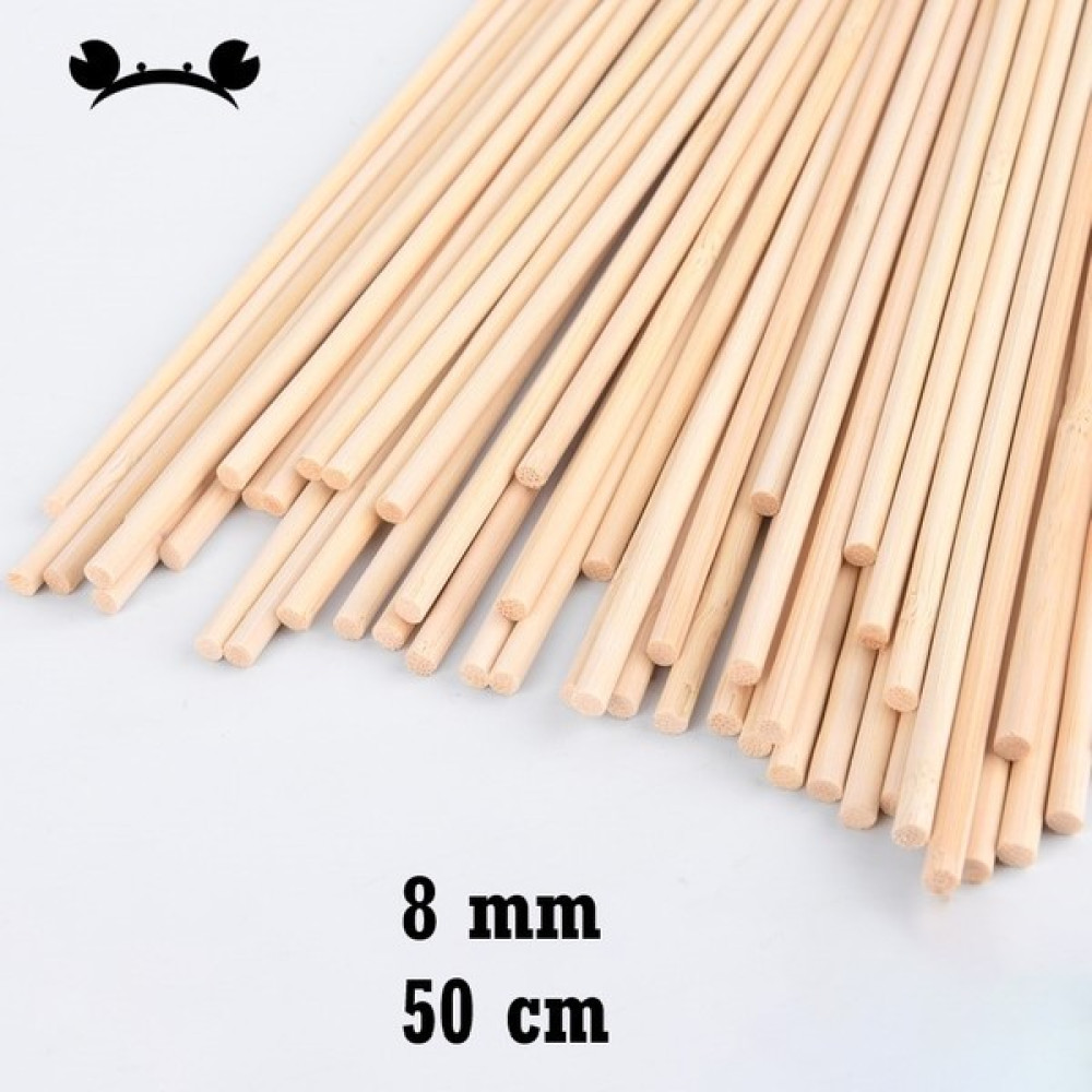 Değerli Hobi Ahşap Bambu 50 cm 8 mm Çubuk 20 Adet Maket Fiyatı