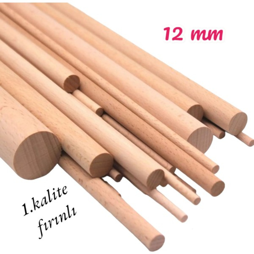 Değerli Hobi Ahşap Kayın Kavale 1.kalite 12 mm x 50 cm Fırınlanmış Kavela 10 Adet Maket Fiyatı