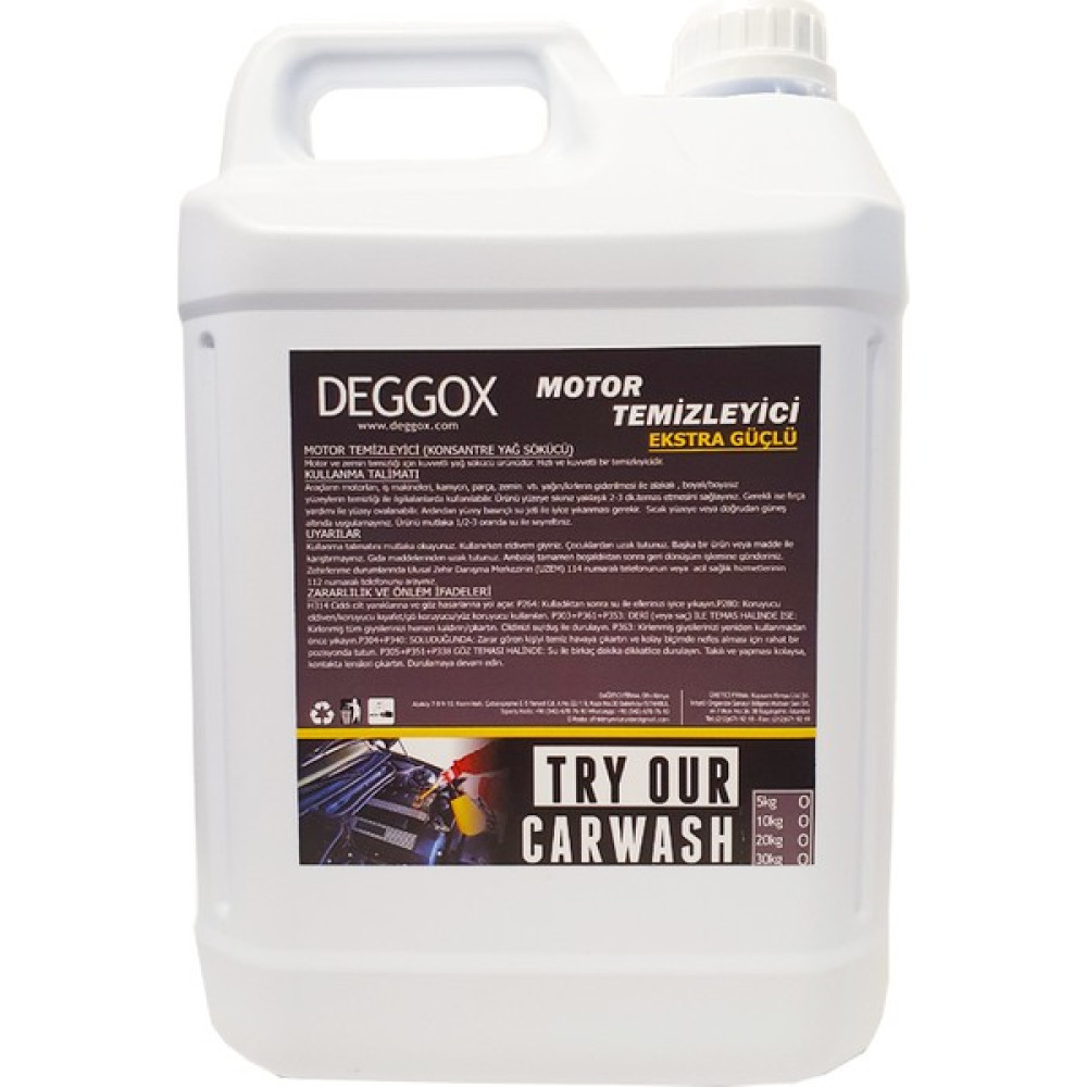 Deggox Motor Temizleyici Konsantre Yağ Sökücü 5 lt Oto Boyaları Fiyatı