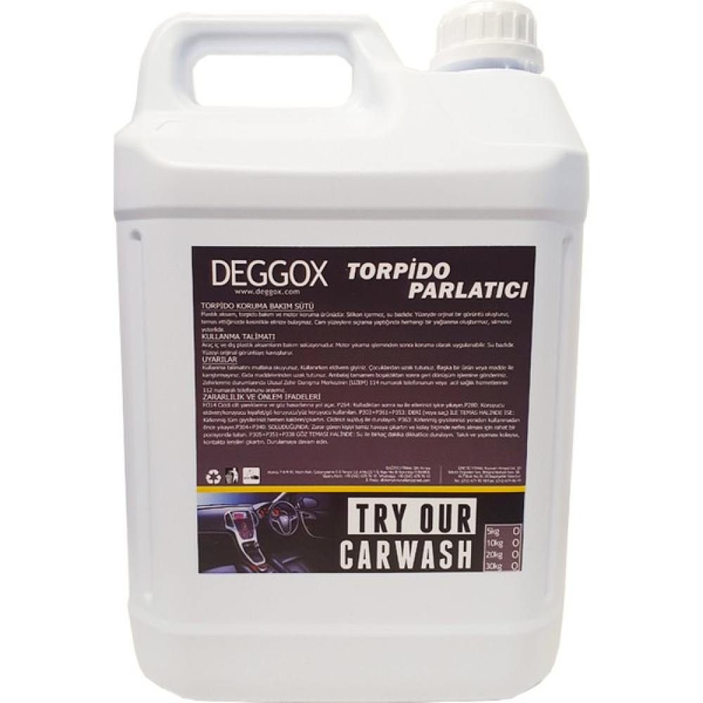 Deggox Torpido ve Plastik Aksam Parlatıcı 5 lt Torpido Bakımı Fiyatı