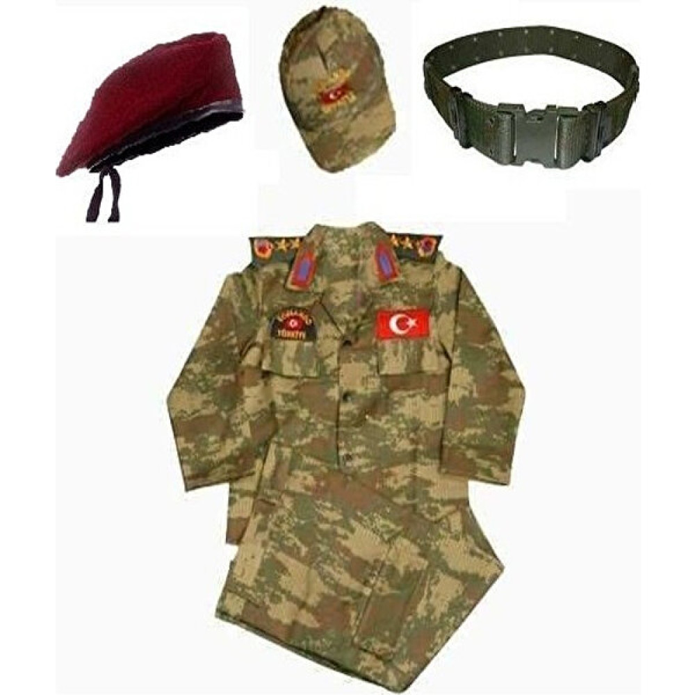 Deha Moda Erkek Çocuk Bordo Bereli Asker Komando Kıyafeti - 11 - 12 Yaş Oyuncak Fiyatı