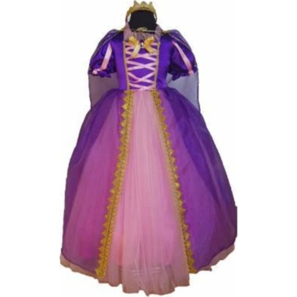 Deha Moda Kız Çocuk Rapunzel Kostüm Doğumgünü Party Elbise Pelerinli Taclı Tarlatanlı Rapunzel Kostüm - 3 - 4 Yaş Oyuncak Fiyatı