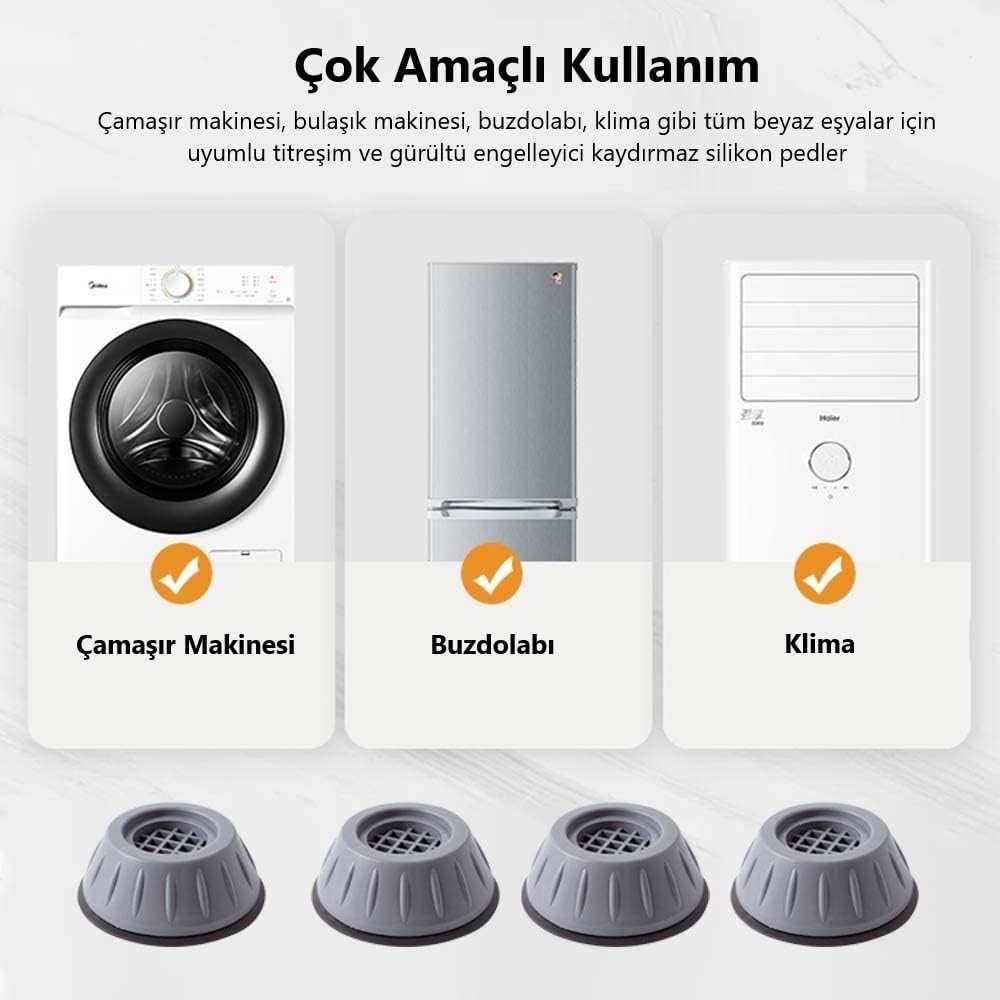 Deha Titreşim Gürültü Engelleyici Kaydırmaz Makine Ayağı 4 Adet Arçelik Samsung Lg Beko Bosch Vestel Siemens Profilo Whirlpool Miele Uyumlu Çamaşır... Diğer Fiyatı