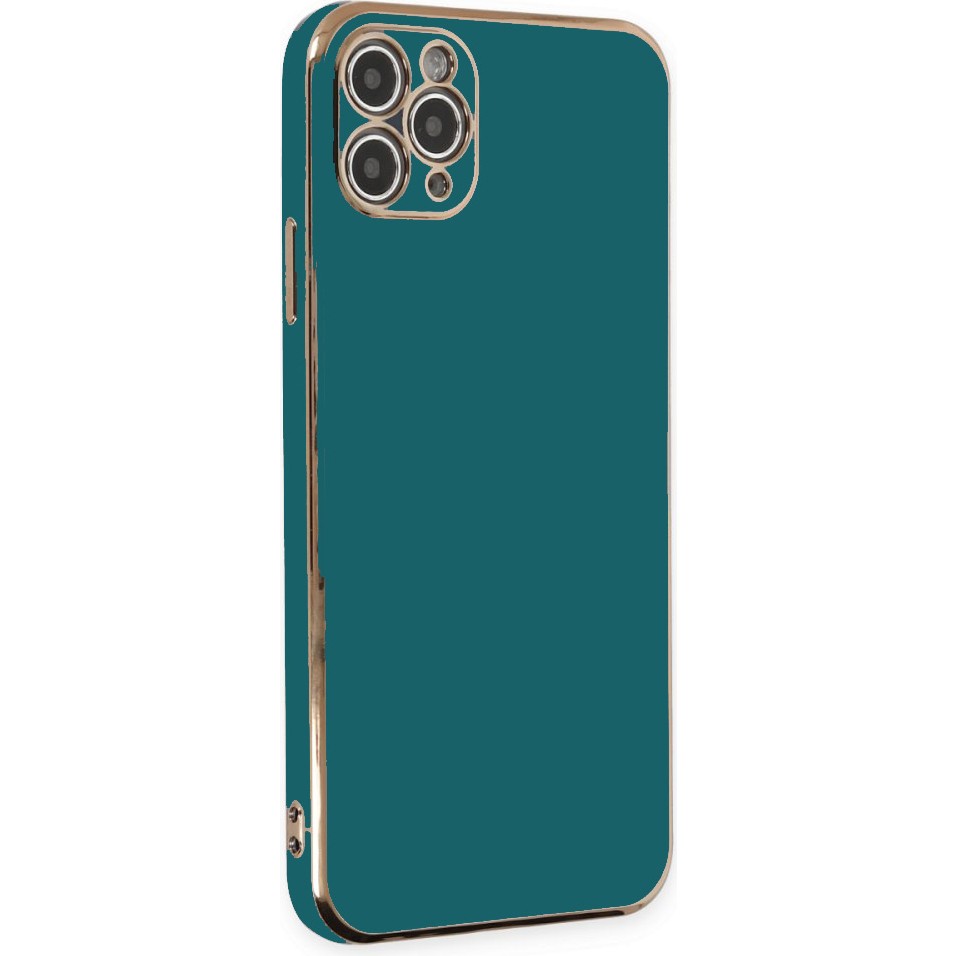 DEİLMİ iPhone 11 Pro Max Kılıf Luxury Seri Kamera Korumalı Silikon Kapak - Koyu Yeşil Cep Telefonu Kılıfı Fiyatı