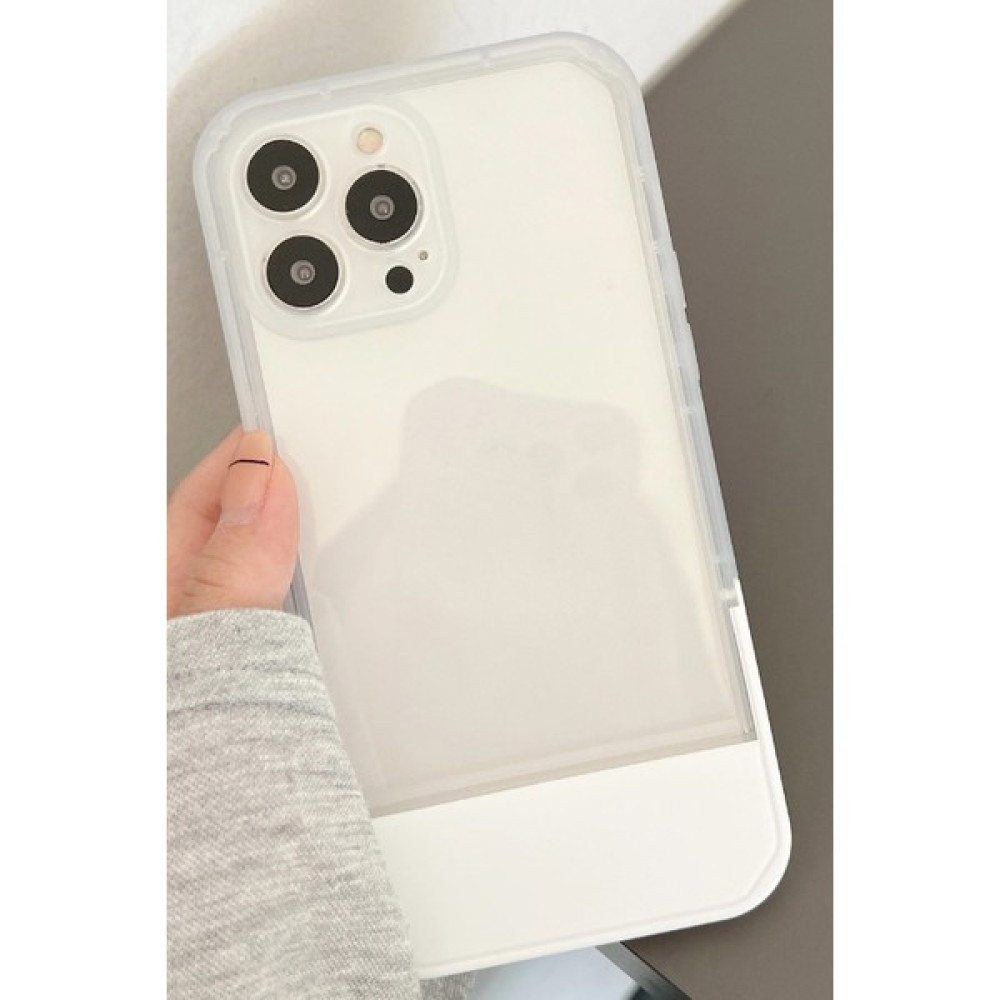 DEİLMİ IPhone 13 Pro Uyumlu Gizli Stand Özellikli Lens Korumalı Helper Şeffaf Slikon Kılıf - Beyaz - İPhone 13 Pro Cep Telefonu Kılıfı Fiyatı