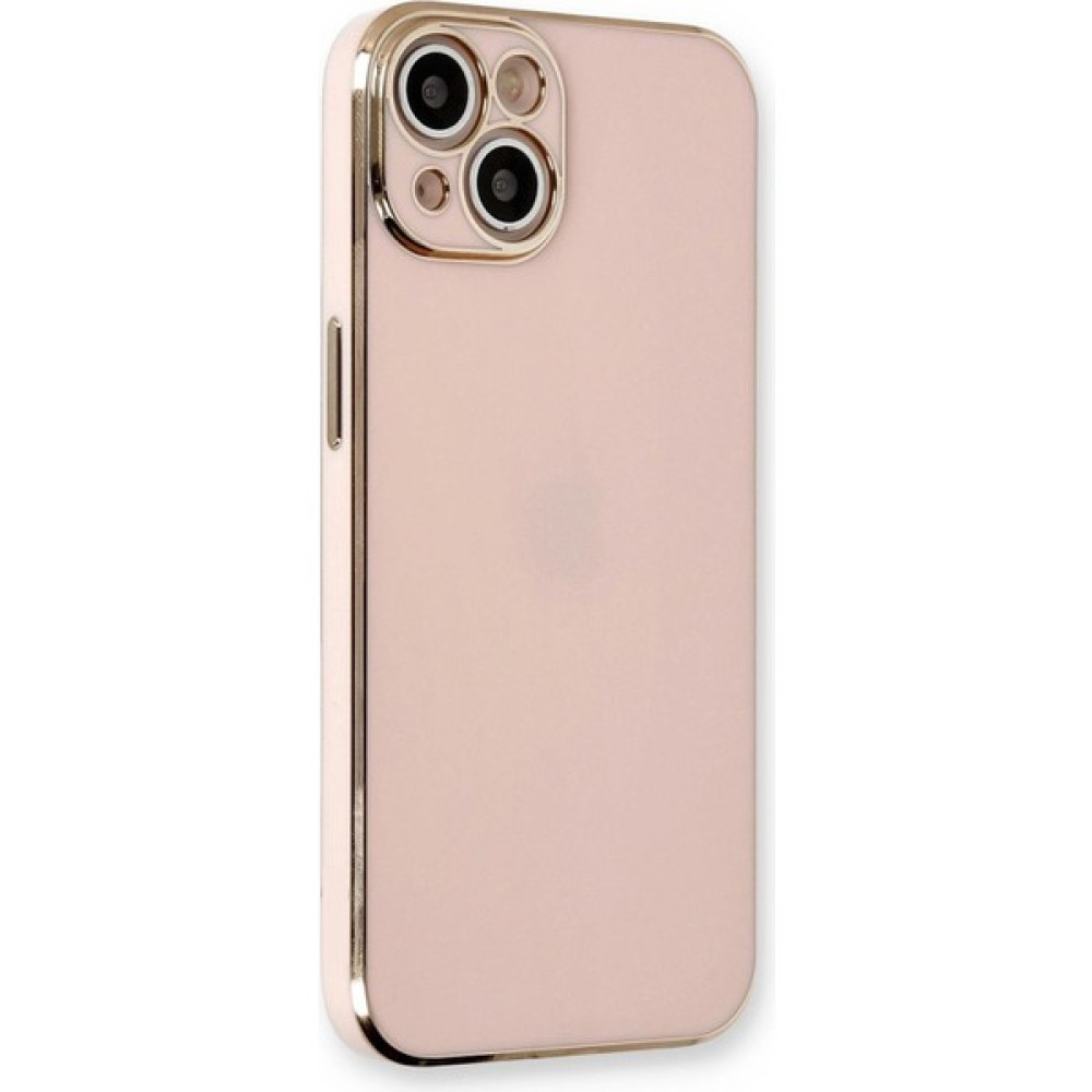 DEİLMİ iPhone 15 Kılıf Luxury Seri Kamera Korumalı Silikon Kapak - Pembe Cep Telefonu Kılıfı Fiyatı