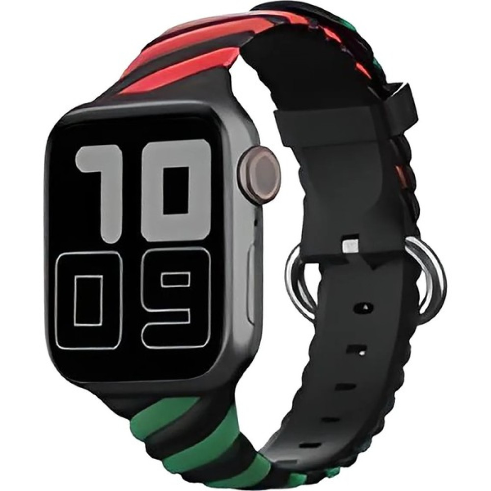 Deilmi Watch Kırmızı - Yeşil 1 2 3 4 5 6 7 Se 38-40-41 mm Uyumlu Çelik Toka Ayarlanabilir Silikon Trend Kordon Kayış Giyilebilir Teknoloji Aksesuarları Fiyatı