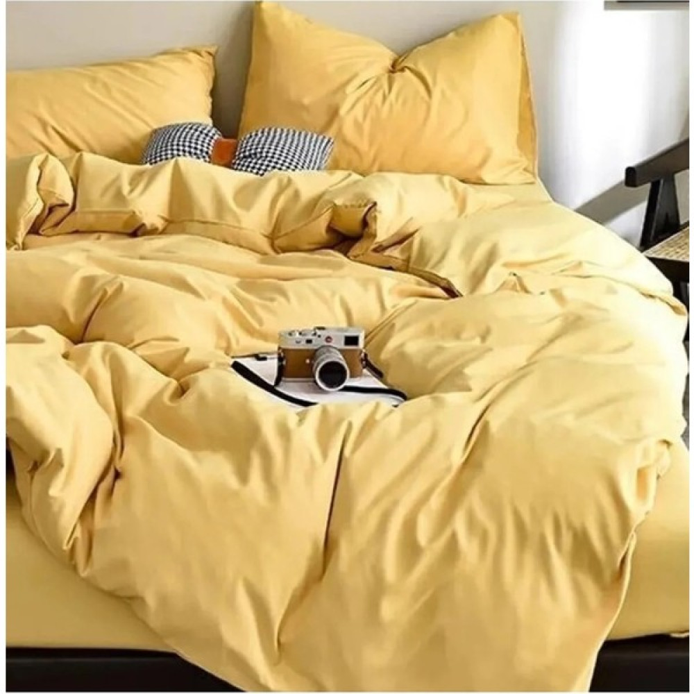 Dejavu Teks Çift Kişilik Nevresim Takımı - Koyu Sarı - 200 x 220 cm Nevresim Takımı Fiyatı