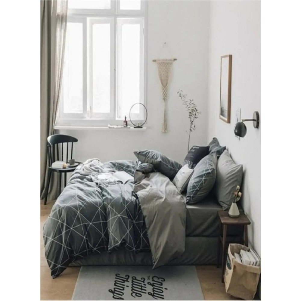 Dejavu Teks Tek Kişilik Nevresim Takımı - Füme - Gri - 160 x 220 cm Nevresim Takımı Fiyatı
