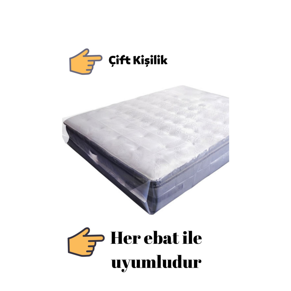 Dekals Ultra Kalın Çift Kişilik Yatak Baza Koruma Naylonu Taşıma Taşınma Saklama Poşeti Ambalaj Kılıfı Nalburiye & Hırdavat Fiyatı