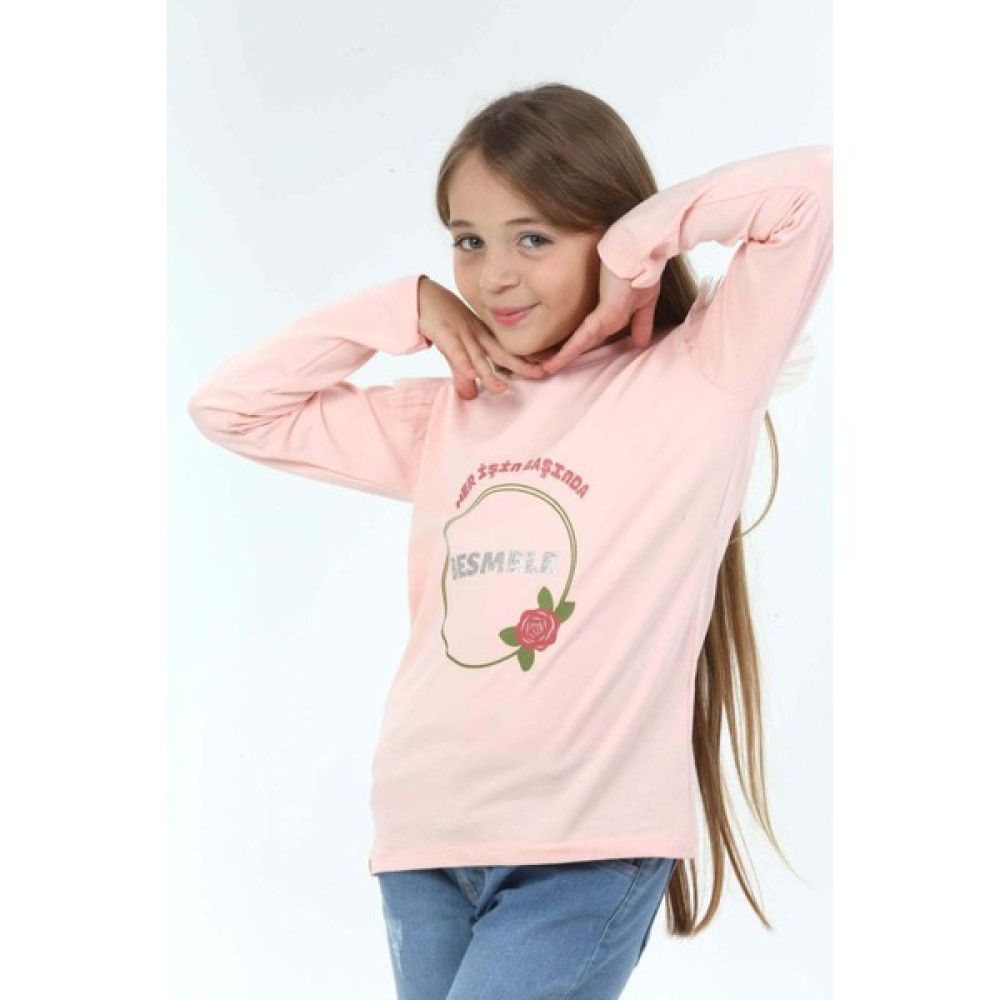 Dekim Moda Kız Çocuk Uzun Kollu Tişörtıslami Besmele Baskılı Kız Çocuk T-shirt Fiyatı
