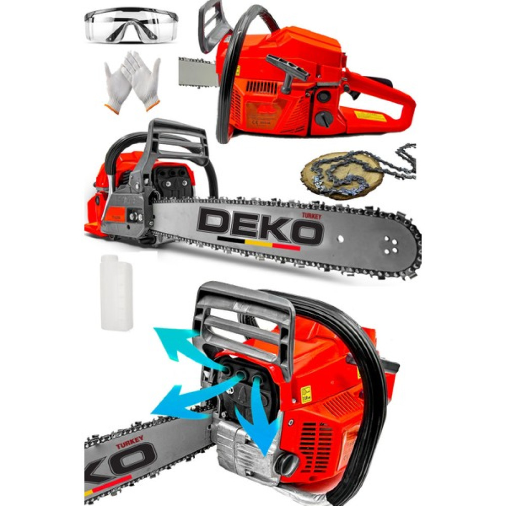 Deko Amerikan Karbüratörlü Turbo DKTX990 Benzinli Testere Ağaç Kesme Makinası Hızar Ormancı Kesim Motoru Bahçe Makinesi Fiyatı