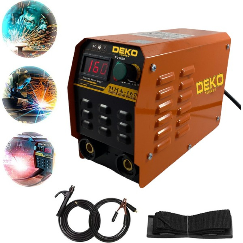 Deko Ayarlanabilir Dijital Göstergeli Invertör Portatif Çanta Kaynak Makinası 2.7 kg 160A 3.25 Elektrod Kaynak Makineleri Fiyatı