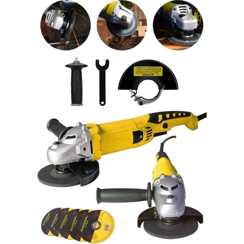 Deko Devir Ayarlı Titanyum Metal Şanzuman Demir Metal Kesme Kuyruklu Spiral Taşlama Makinesi 125MM 3300W Taşlama Makinesi Fiyatı