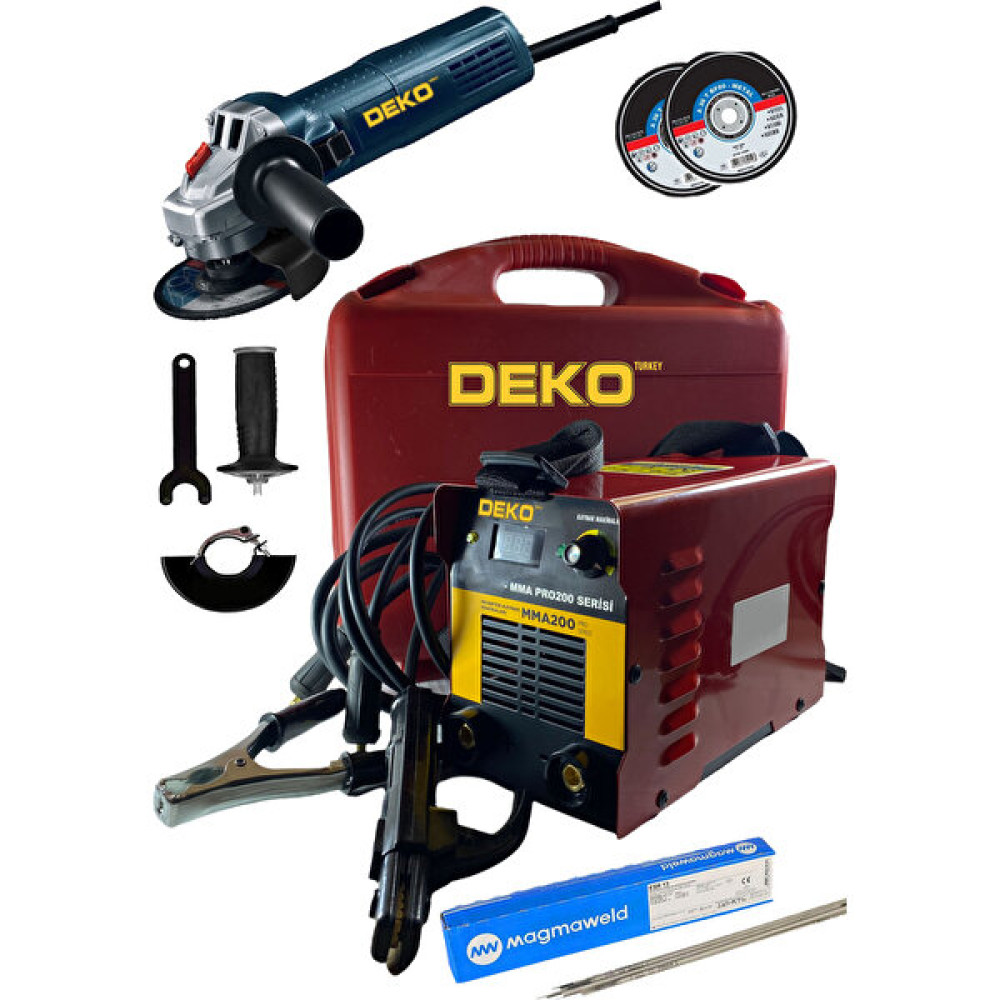 Deko Dkt201ht Çift Kartlı Ultrasuper Invertör Kaynak Makinesi 201 Amper + Taşlama Hediyeli 2 Yıl Garanti Kaynak Makineleri Fiyatı
