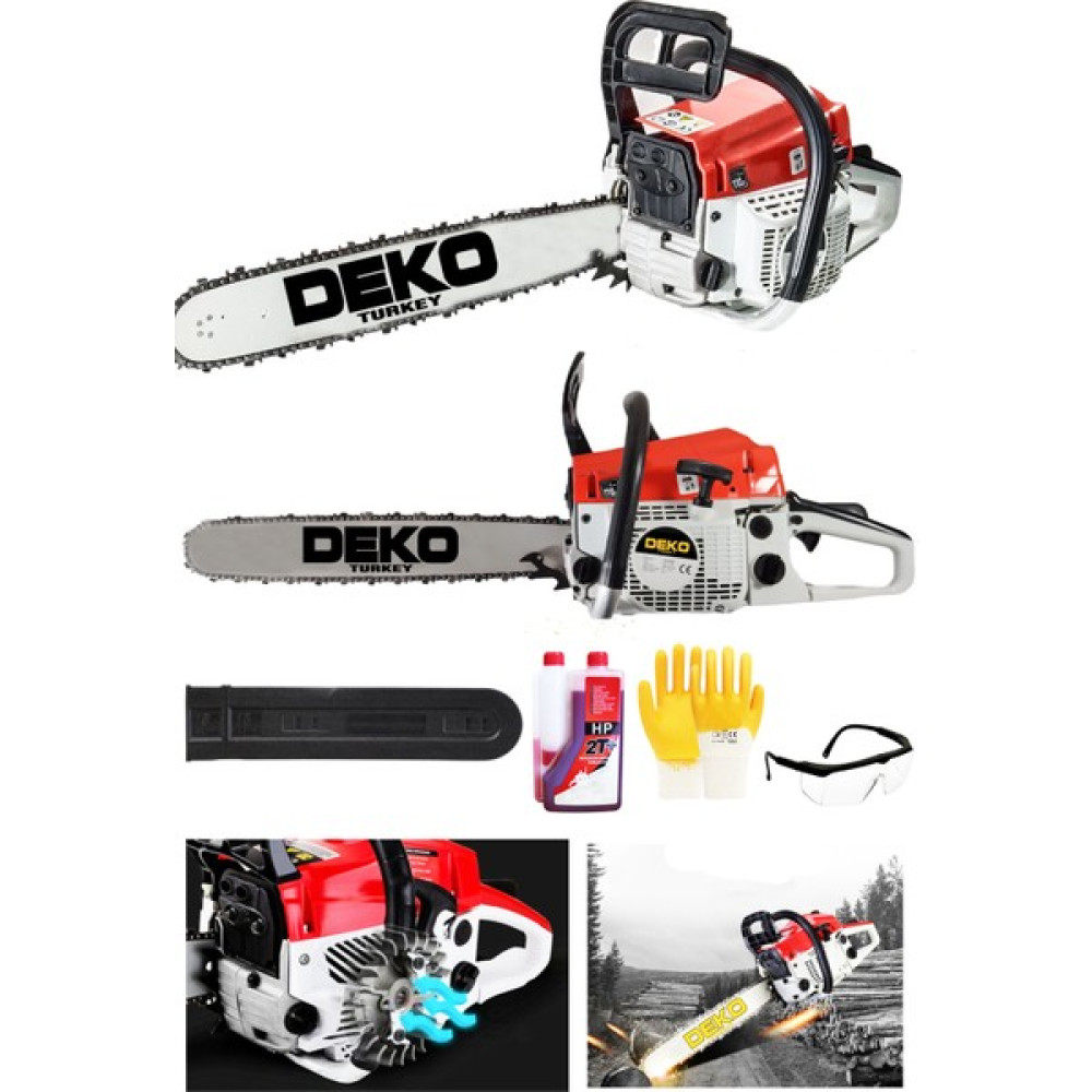 Deko DKT52BM Ağaç Odun Kesme Bıçkı Makinesi Motorlu Benzinli Testere 52CC 4.3hp + Yağ Hediyeli Bahçe Makinesi Fiyatı