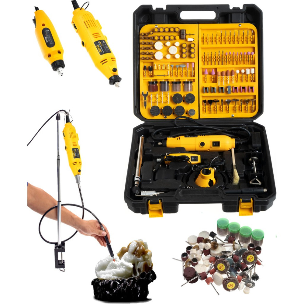 Deko Sweden Style DKT462 462 Parça 500W Devir Ayarlı Çift Adet Gravür Oyma Makinesi Taşlama Zımpara Set Diğer Fiyatı