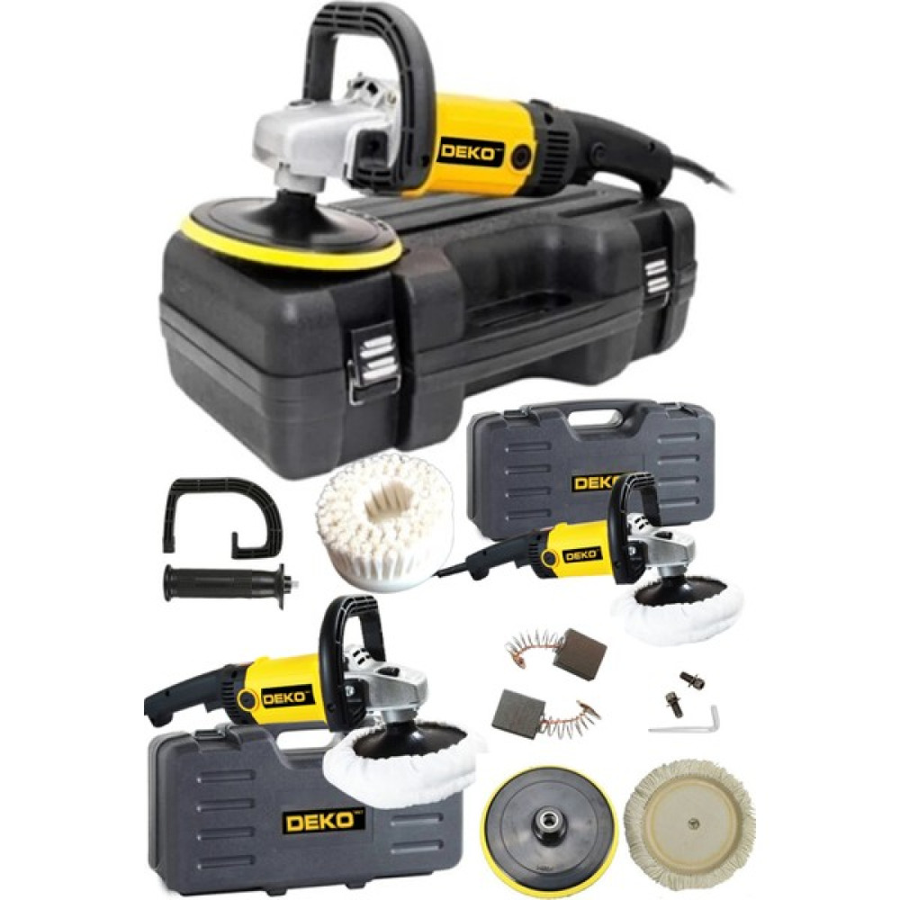 Deko Titanyum  1400w 180mm Devir Ayarlı Pasta Cila Polisaj Zımpara Makinası Çantalı Set + Fırça Cila / Polisaj Makinesi Fiyatı