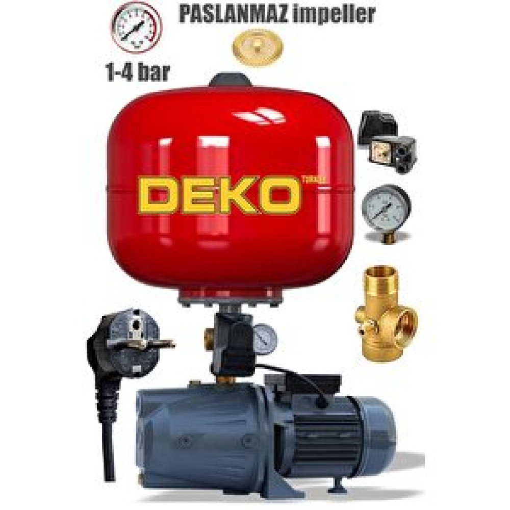 DEKO TURKEY Otomatik Sistem Paket Hidrofor 4 Kat 4 Daire İtalyan Küre Paslanmaz Tanklı Jet Hidrofor Pompa Set Bahçe Makinesi Fiyatı